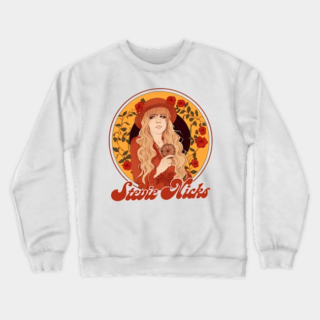 Stevie Nicks --- 70s Retro Fan Illustration Crewneck Sweatshirt by DankFutura